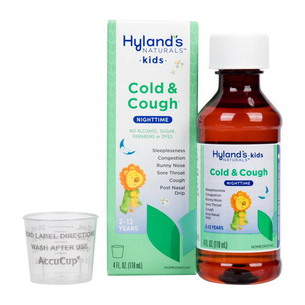 Hyland s Naturals Kids Cold & Cough Nighttime Relief Liquid, 4 Oz